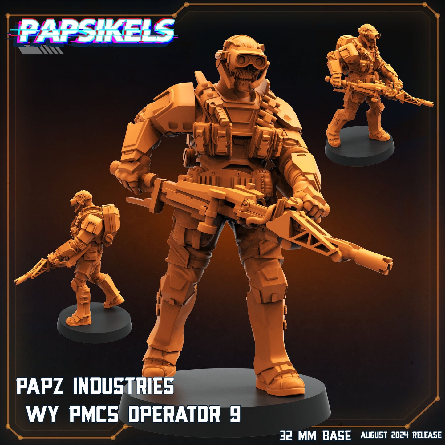 3D Printed Papsikels Papz Industries Wy Pmcs Set August 2024 Scifi 28mm 32mm - 3D Printing Boss 