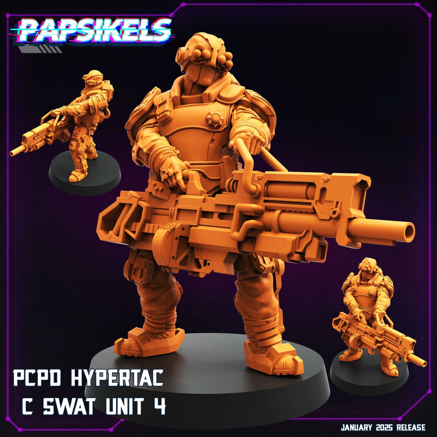 3D Printed Papsikels Pcpd Hypertac C Swat Set January 2025 - Cyberpunk 28mm 32mm - 3D Printing Boss 