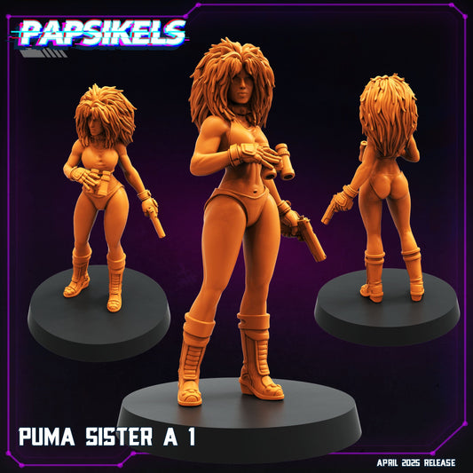 3D Printed Papsikels Puma Sisters April 2025 Cyberpunk 28mm 32mm - 3D Printing Boss 