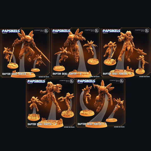 3D Printed Papsikels Raptor Skull Hunters Set Skull Hunters Army Bundle 2 28mm 32mm - 3D Printing Boss 