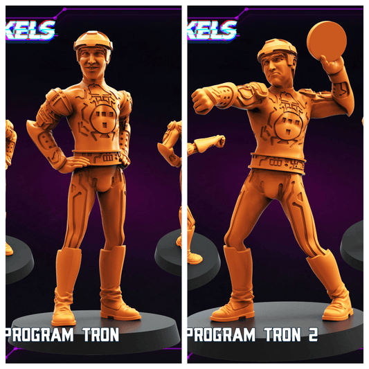 3D Printed Papsikels Regular Program Tron April 2025 Cyberpunk 28mm 32mm - 3D Printing Boss 
