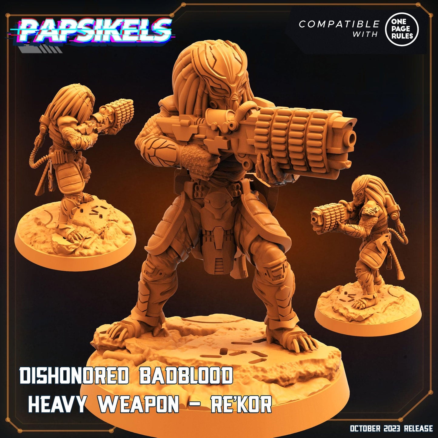3D Printed Papsikels Rekor Dishonored Badblood Skullhunter Mastab 28mm 32mm - 3D Printing Boss 