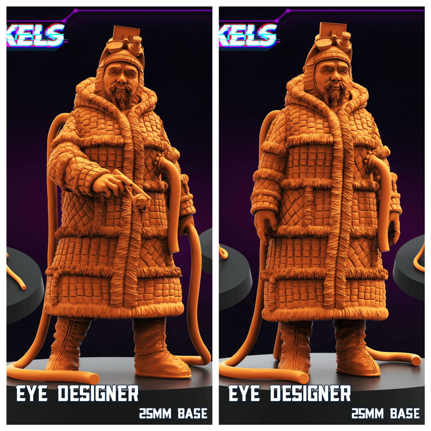3D Printed Papsikels Replicant Eye Designer Set SEPTEMBER 2024 CYBERPUNK 28mm 32mm - 3D Printing Boss 