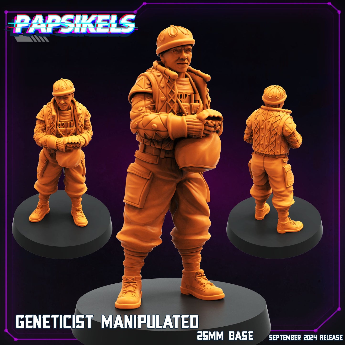3D Printed Papsikels SEPTEMBER 2024 CYBERPUNK Geneticist Set 28mm 32mm - 3D Printing Boss 