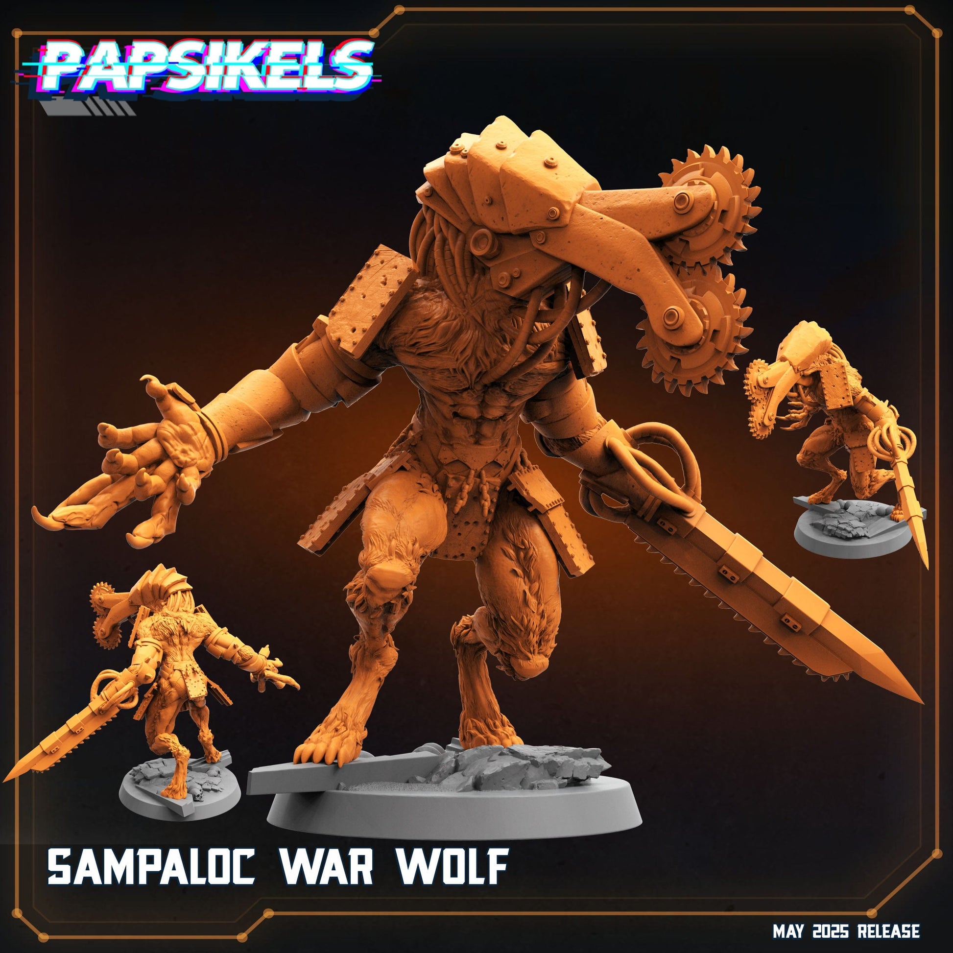 3D Printed Papsikels Sampaloc War Wolf 28mm 32mm - 3D Printing Boss 