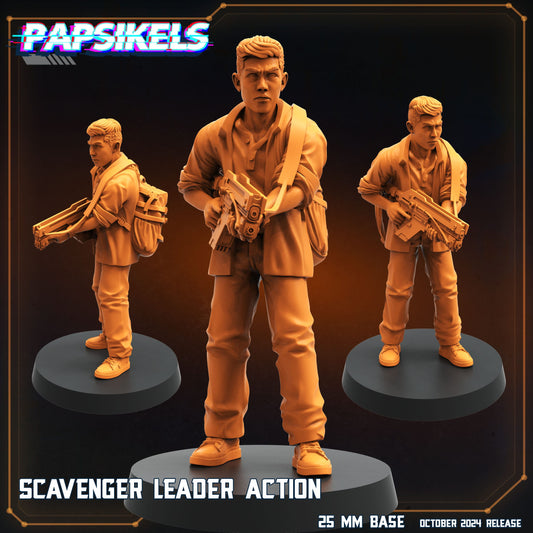 3D Printed Papsikels Scavenger Leader Action October 2024 SciFi 28mm 32mm - 3D Printing Boss 