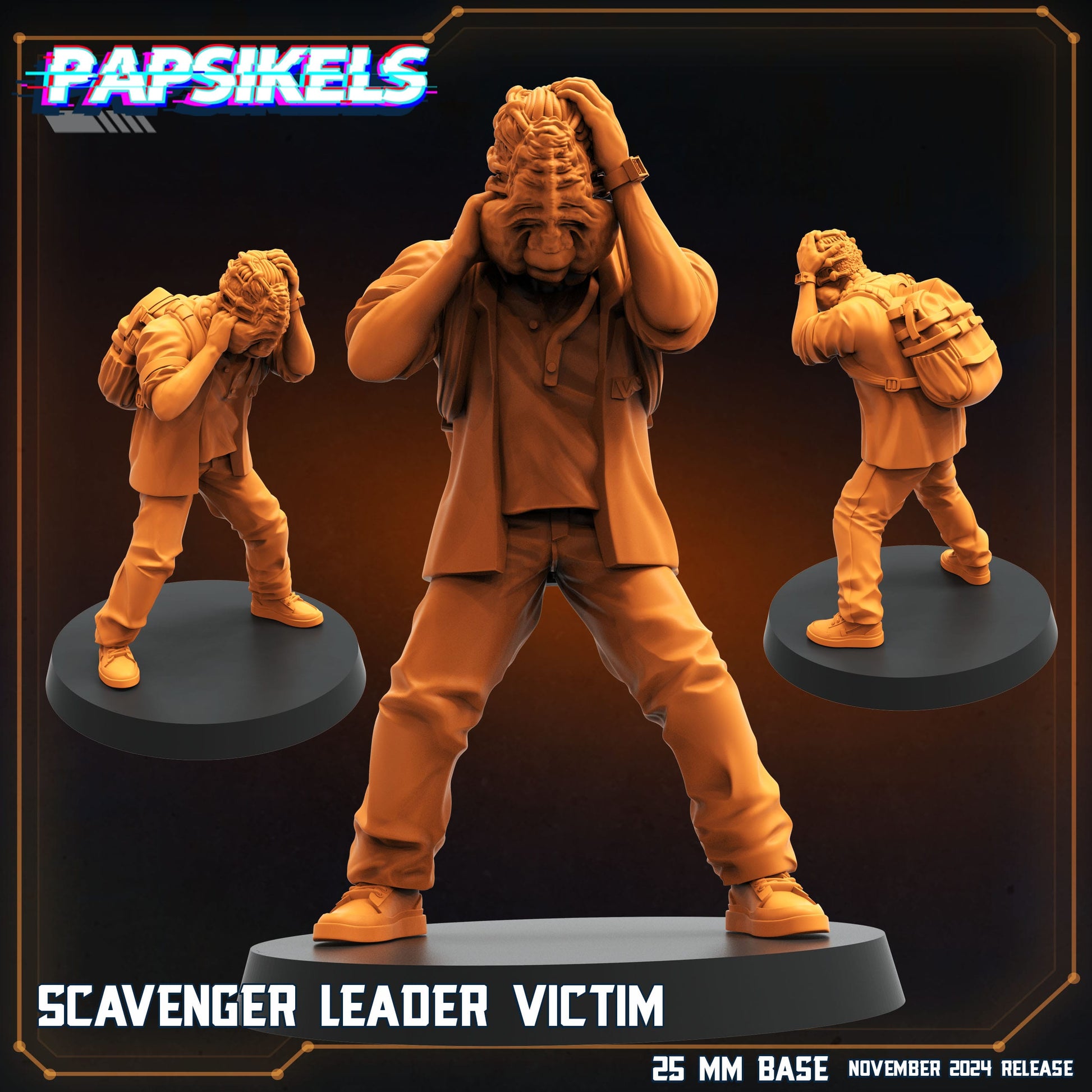 3D Printed Papsikels Scavenger Leader Victim Nov 2024 Scifi 28mm 32mm - 3D Printing Boss 