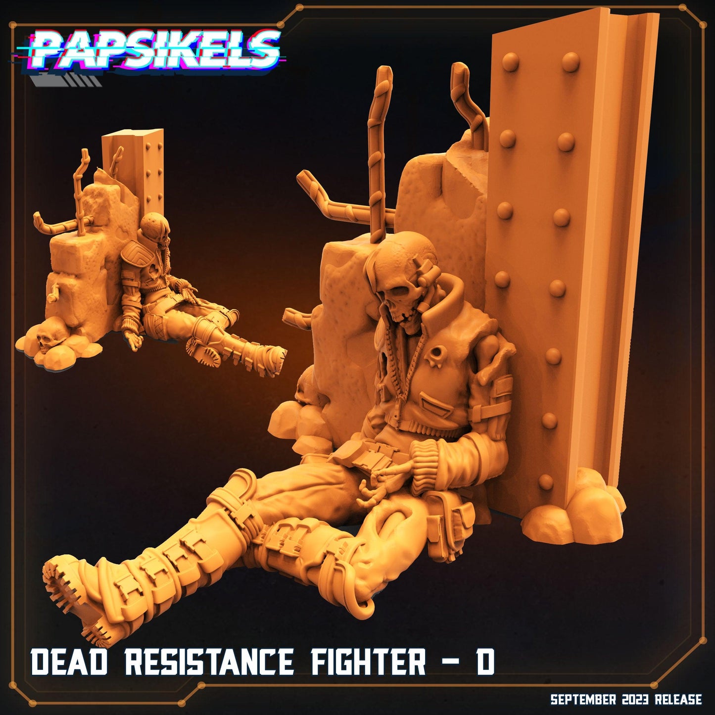 3D Printed Papsikels September 2023 - Aliens Vs Humans 6 Dead Resistance Fighter D 28mm 32mm - 3D Printing Boss 