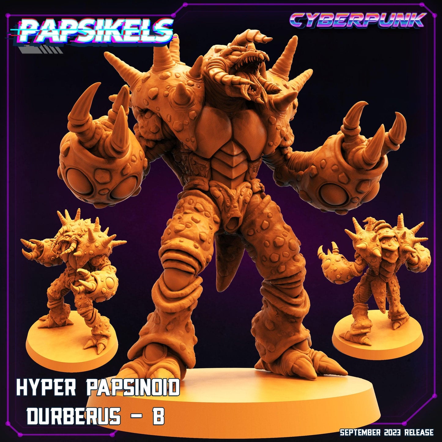 3D Printed Papsikels September 2023 Cyberpunk Hyper Papsinoid Durberus Set 2023 28mm 32mm - 3D Printing Boss 