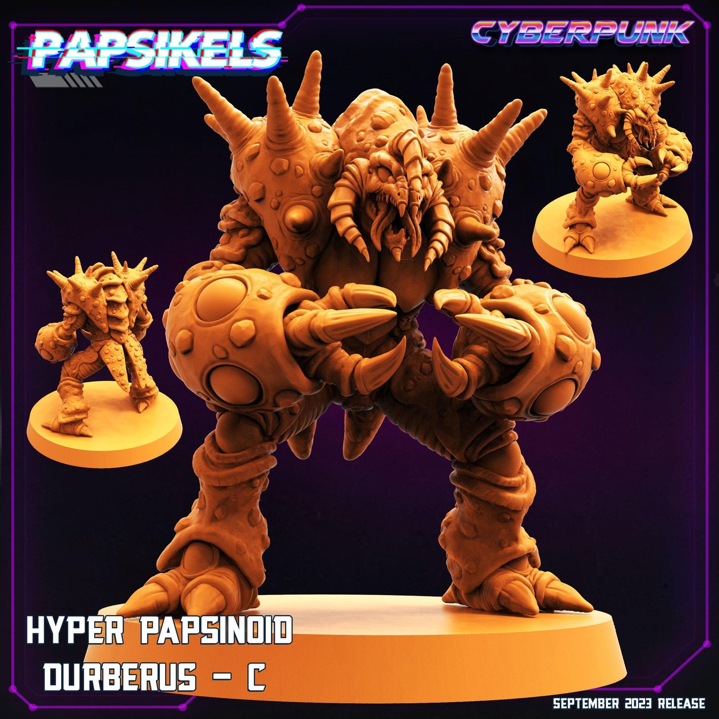 3D Printed Papsikels September 2023 Cyberpunk Hyper Papsinoid Durberus Set 2023 28mm 32mm - 3D Printing Boss 