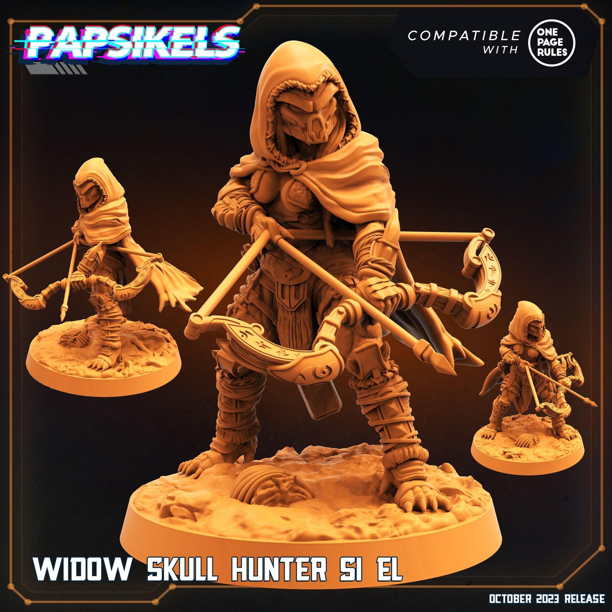 3D Printed Papsikels Siel Widow Skull Hunter Set 28mm 32mm - 3D Printing Boss 