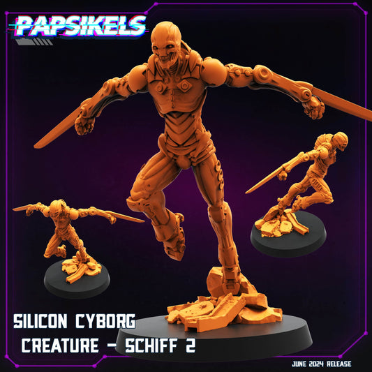 3D Printed Papsikels Silicon Cyborg Creature Schiff Set JUNE 2024 TRIBES - CYBERPUNK 28mm 32mm - 3D Printing Boss 
