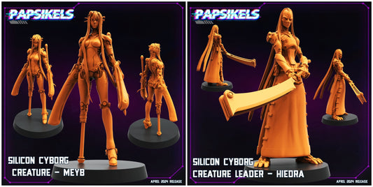 3D Printed Papsikels Silicon Cyborg Creature Set 28mm 32mm - 3D Printing Boss 