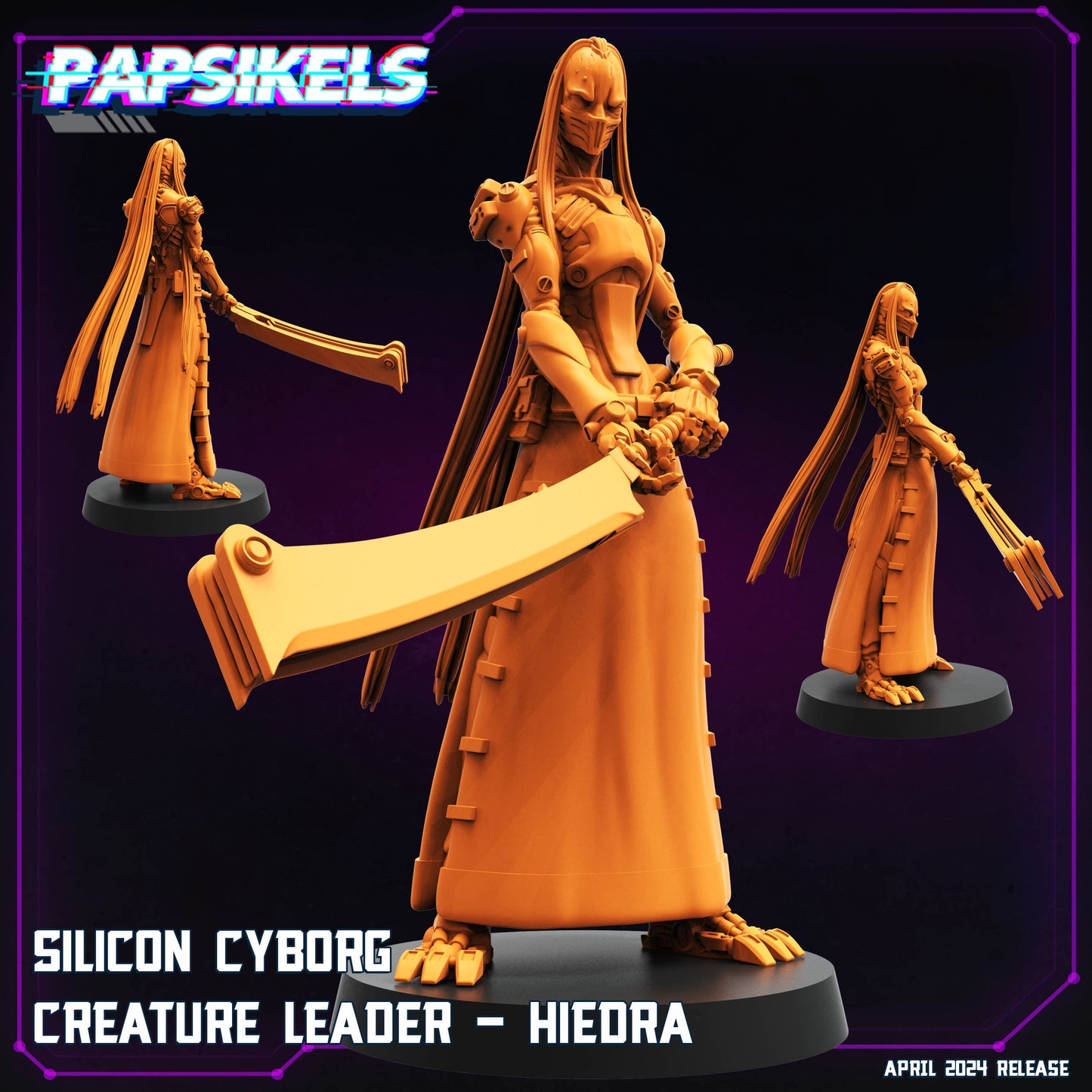 3D Printed Papsikels Silicon Cyborg Creature Set 28mm 32mm - 3D Printing Boss 