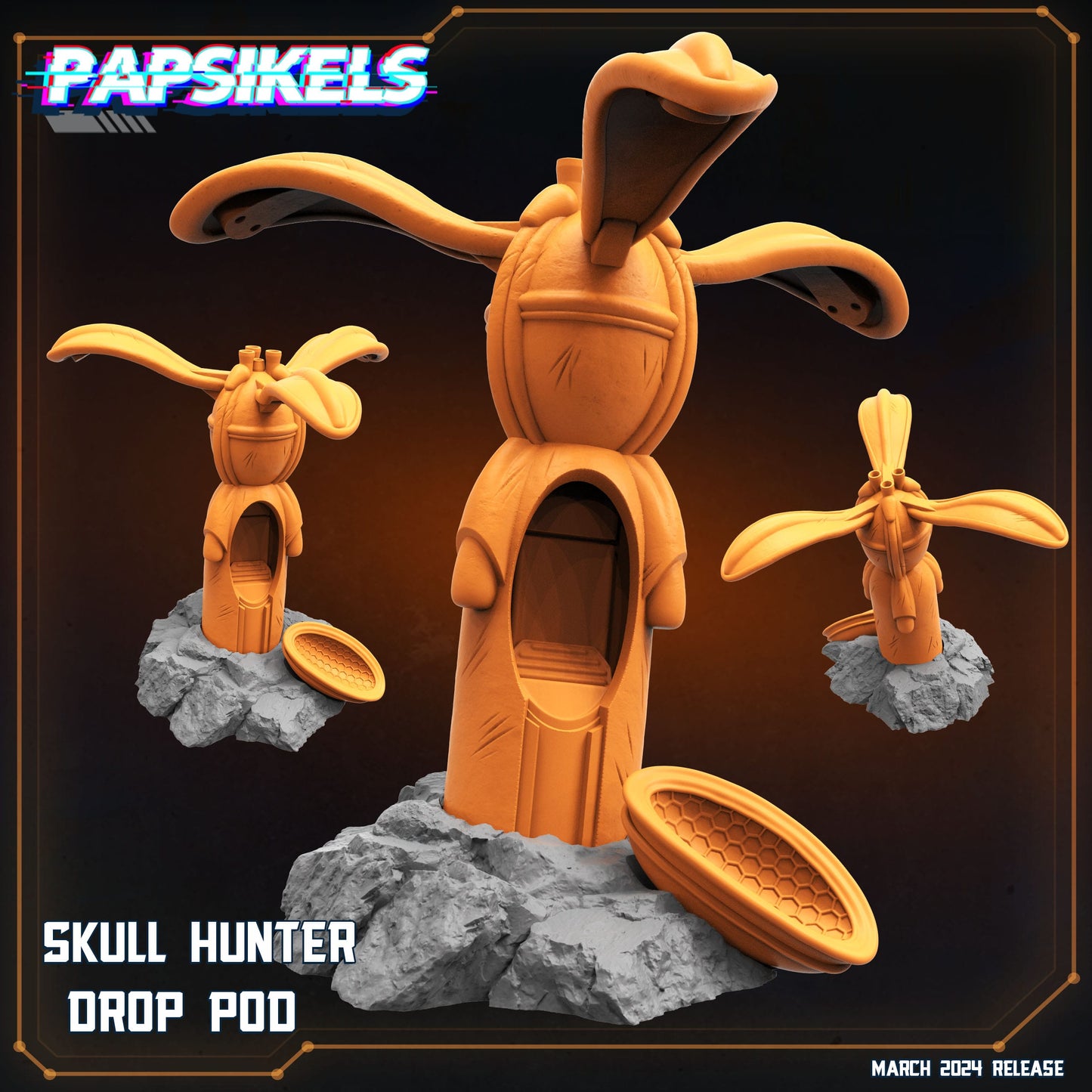 3D Printed Papsikels Skull Hunter Drop Pod 28mm 32mm - 3D Printing Boss 