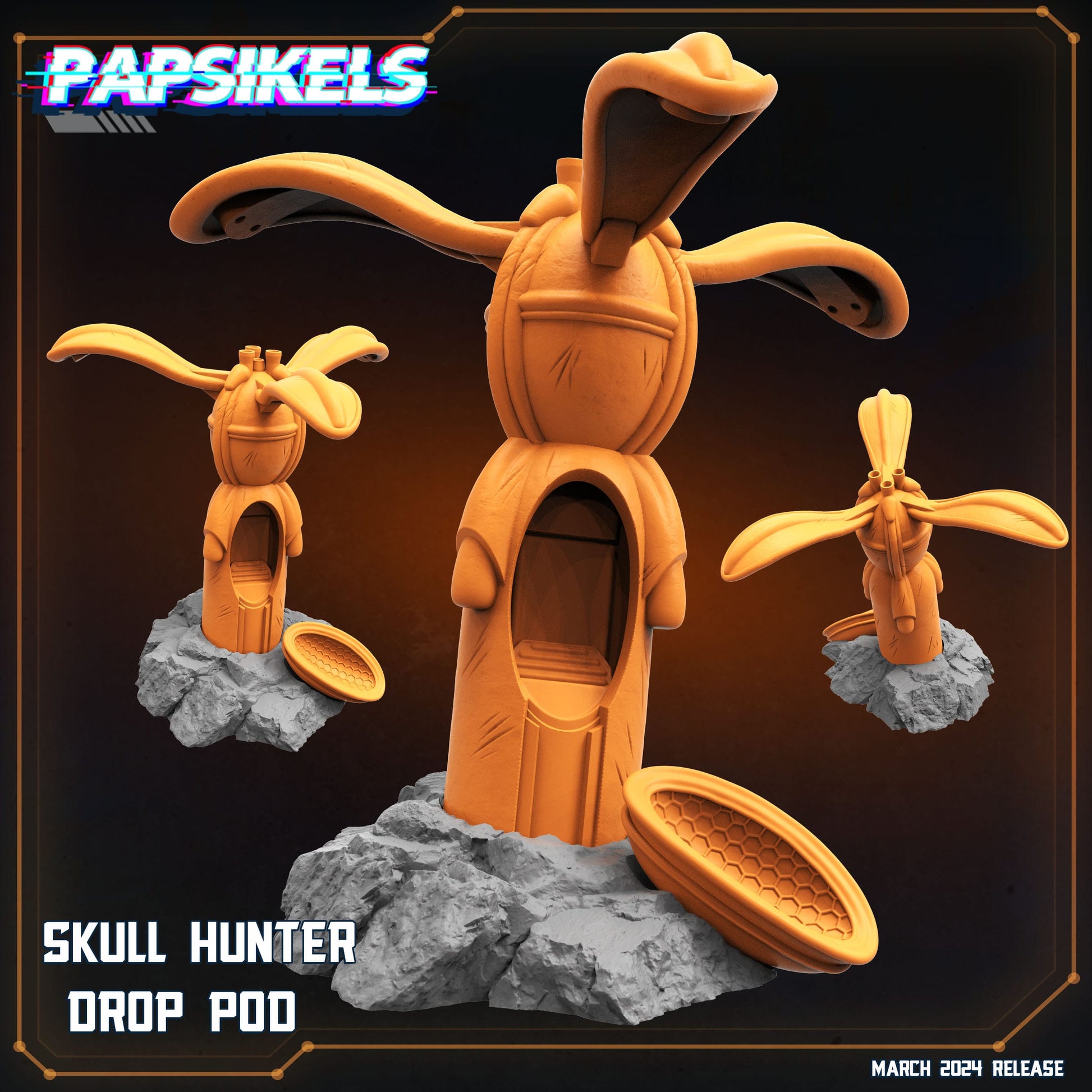 3D Printed Papsikels Skull Hunter Drop Pod 28mm 32mm - 3D Printing Boss 