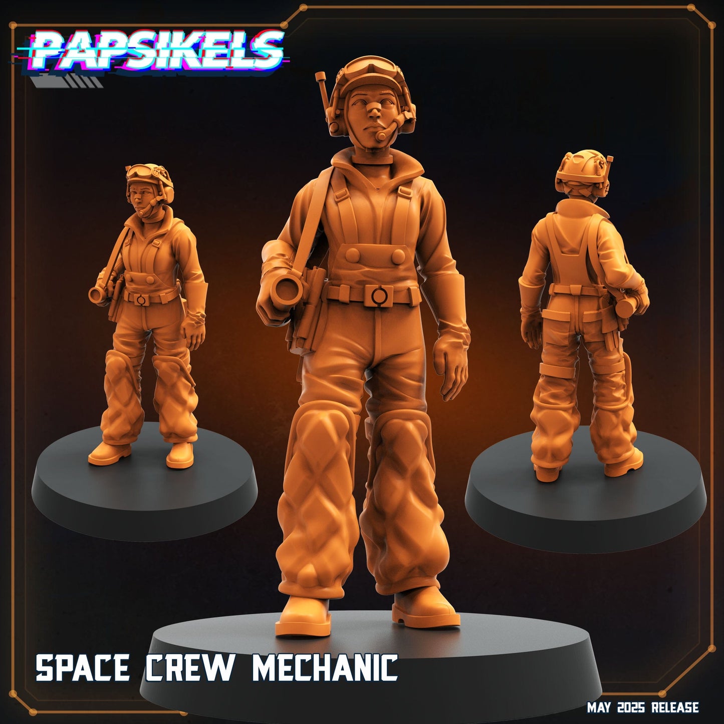 3D Printed Papsikels Space Crew Mechanic May 2025 Alien vs Humans Reconnaissance 28mm 32mm - 3D Printing Boss 