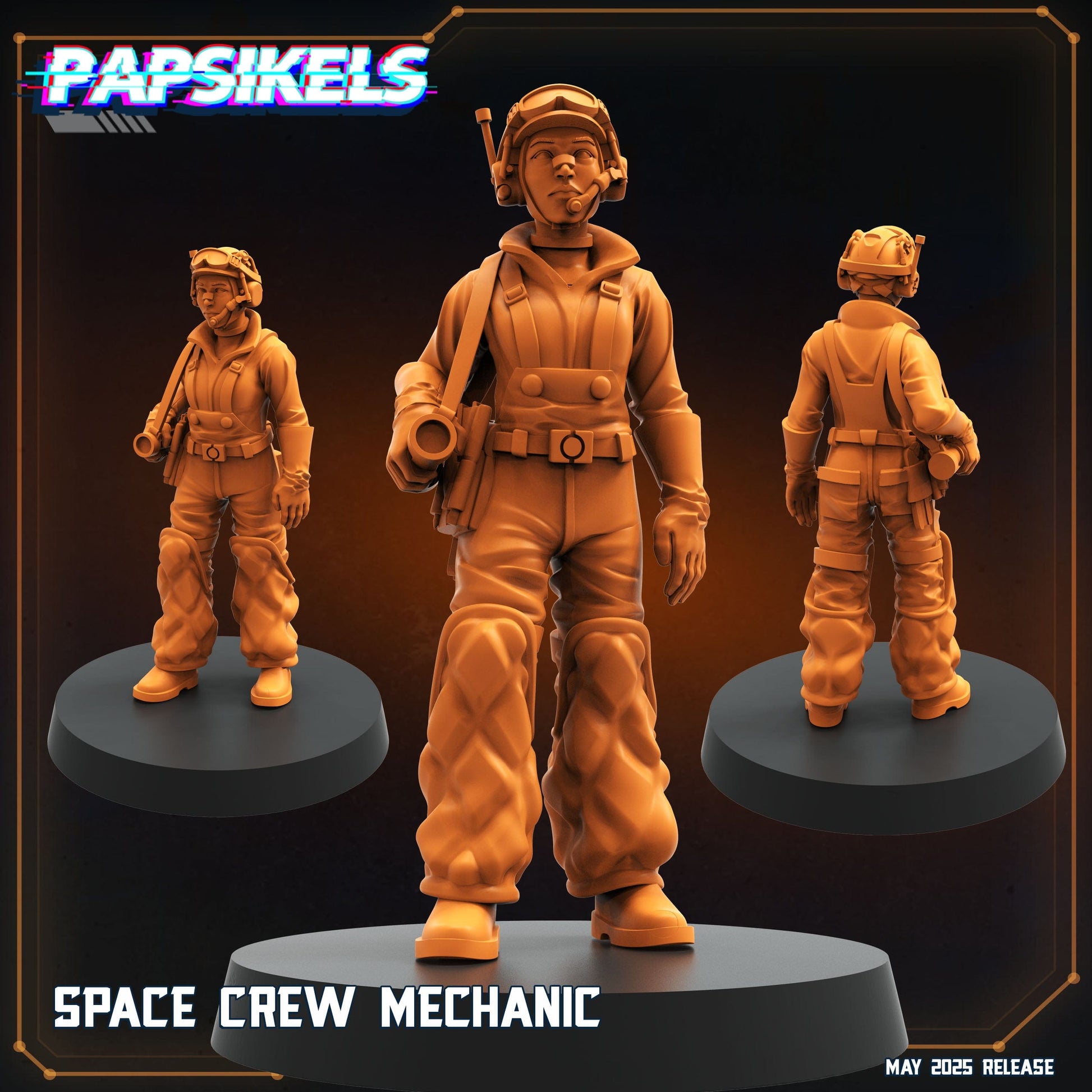 3D Printed Papsikels Space Crew Mechanic May 2025 Alien vs Humans Reconnaissance 28mm 32mm - 3D Printing Boss 