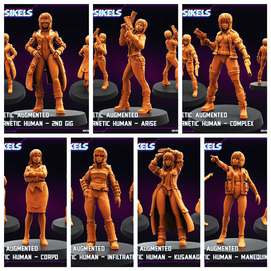 3D Printed Papsikels Synthetic Augmented Cybernetic Human Nov 2024 Cyberpunk 28mm 32mm - 3D Printing Boss 
