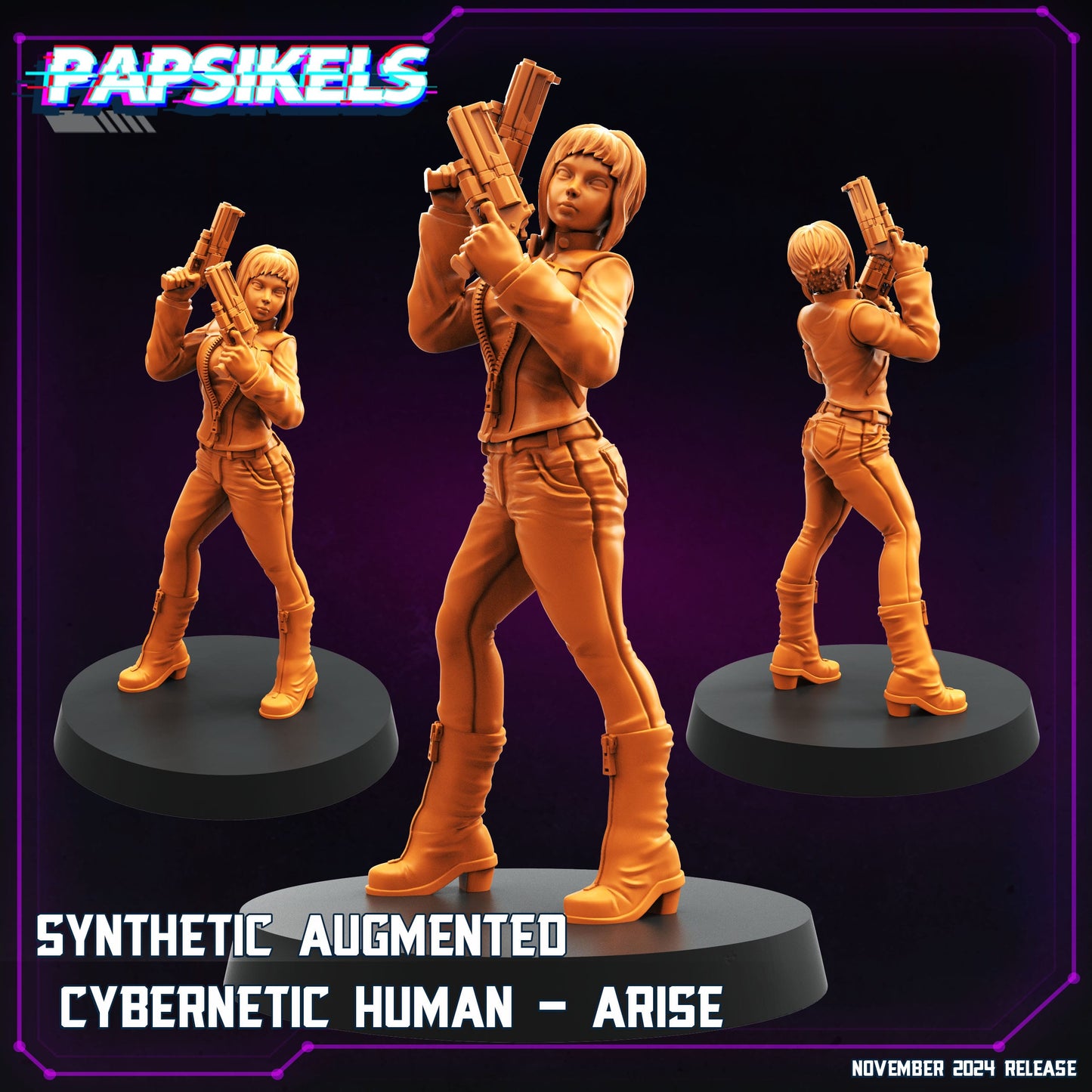 3D Printed Papsikels Synthetic Augmented Cybernetic Human Nov 2024 Cyberpunk 28mm 32mm - 3D Printing Boss 