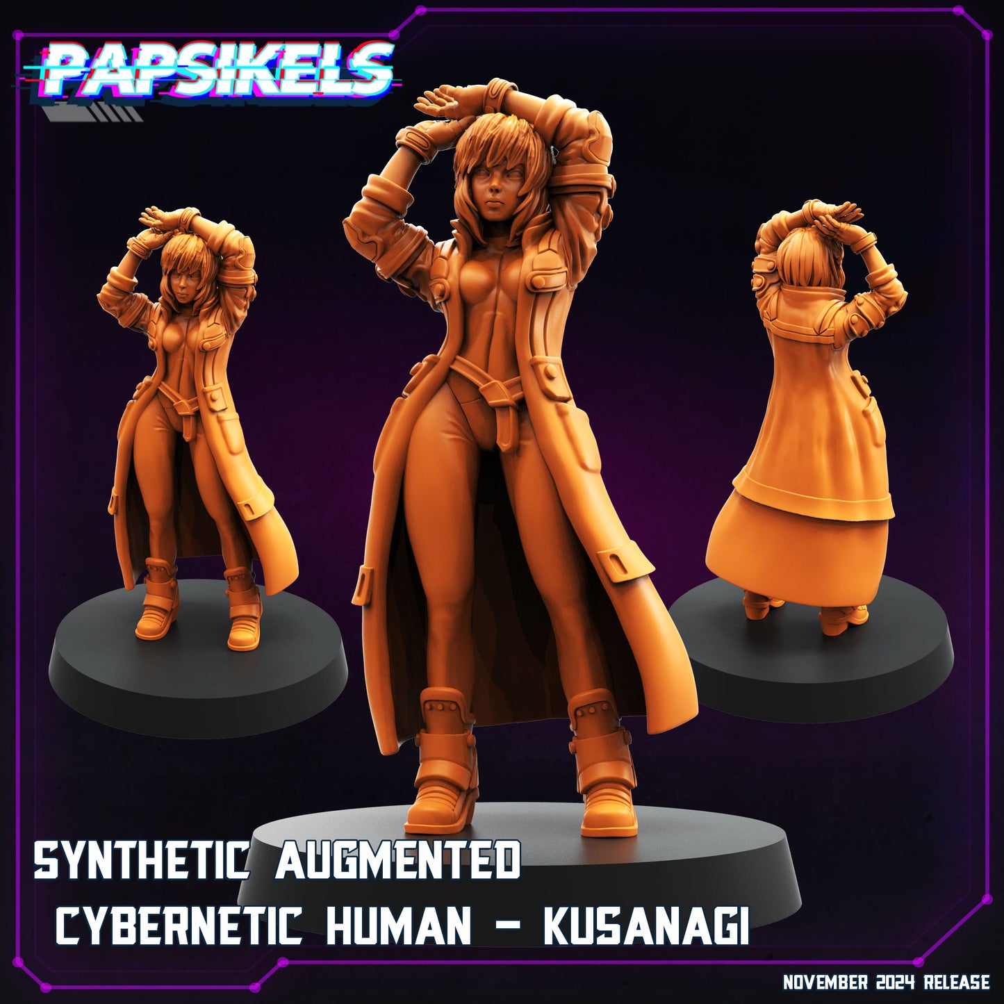 3D Printed Papsikels Synthetic Augmented Cybernetic Human Nov 2024 Cyberpunk 28mm 32mm - 3D Printing Boss 
