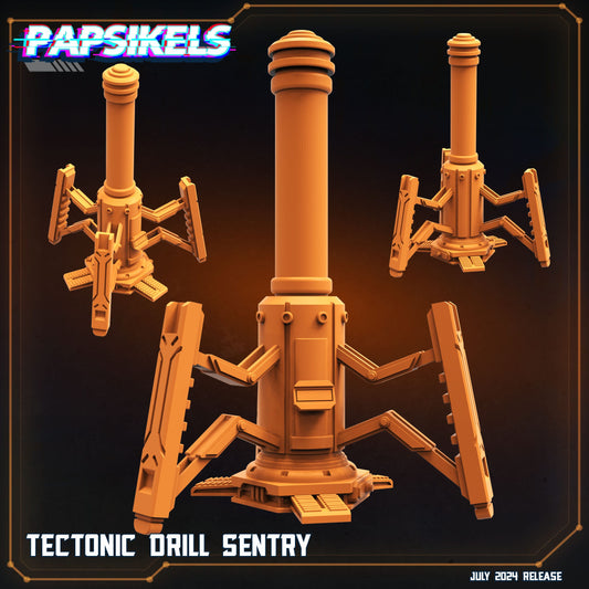 3D Printed Papsikels Tectonic Drill Sentry July 2024 Scifi 28mm 32mm - 3D Printing Boss 