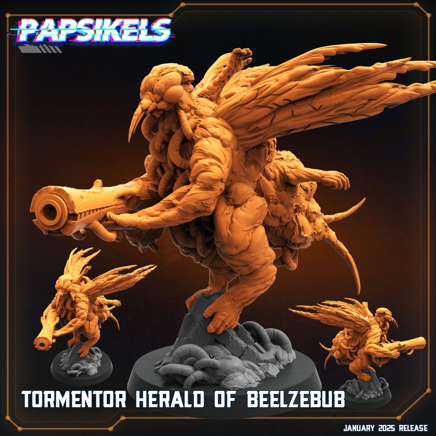 3D Printed Papsikels Tormentor Herald Of Beelzebub 28mm 32mm - 3D Printing Boss 