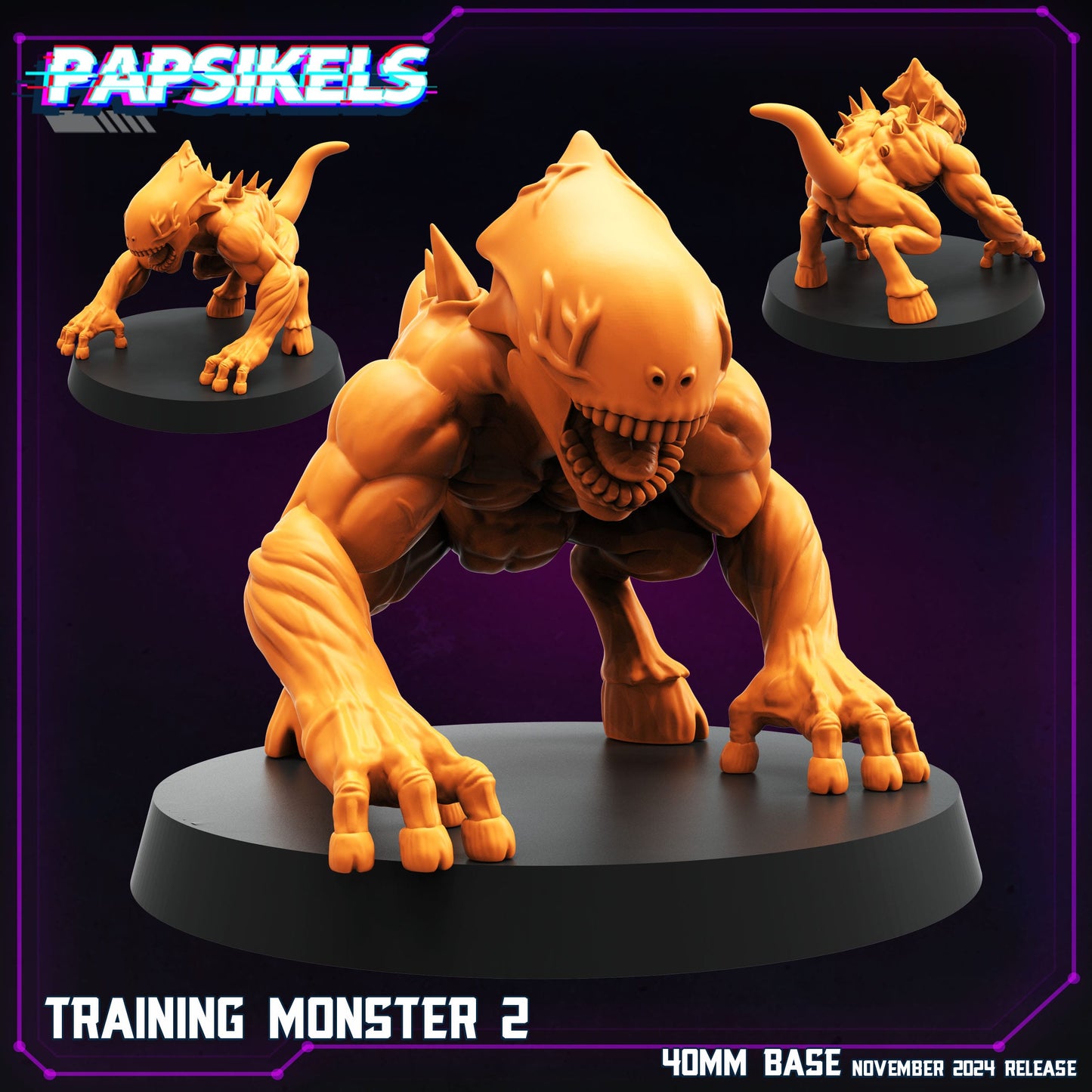 3D Printed Papsikels Training Monster Nov 2024 Cyberpunk 28mm 32mm - 3D Printing Boss 
