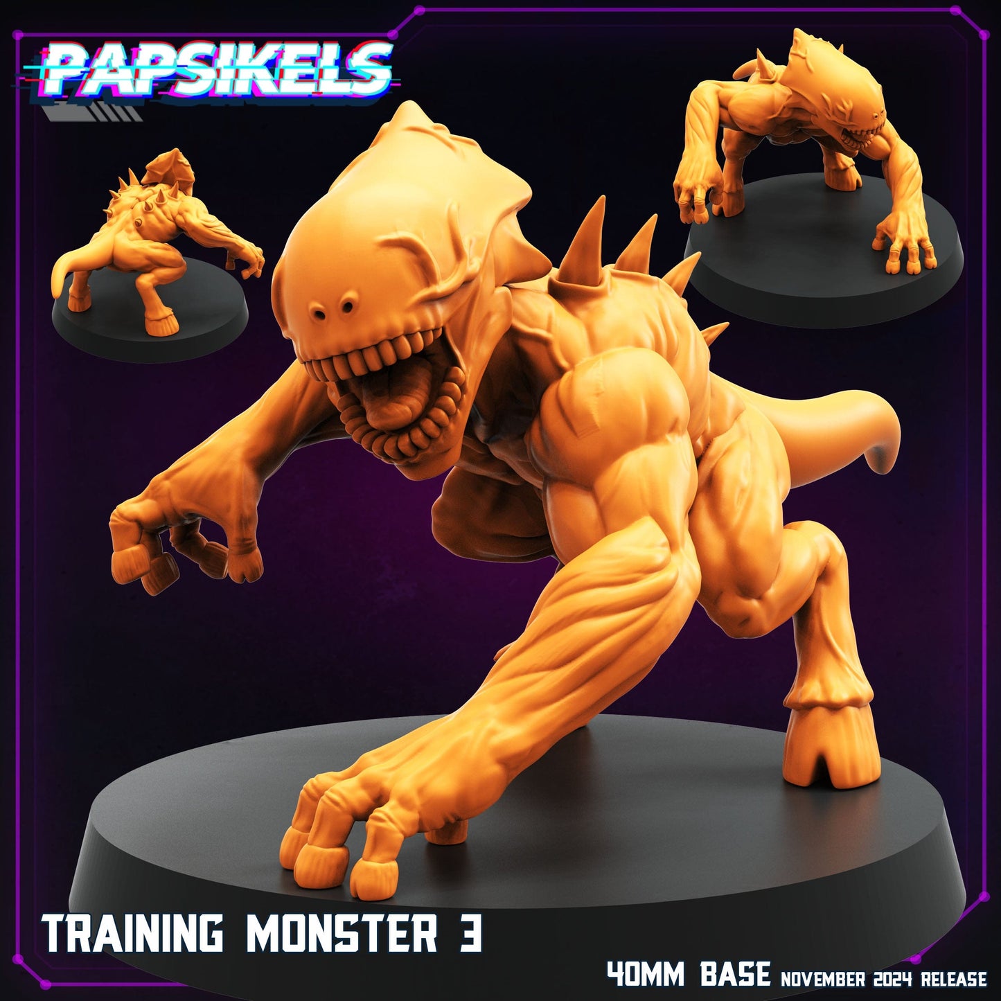3D Printed Papsikels Training Monster Nov 2024 Cyberpunk 28mm 32mm - 3D Printing Boss 