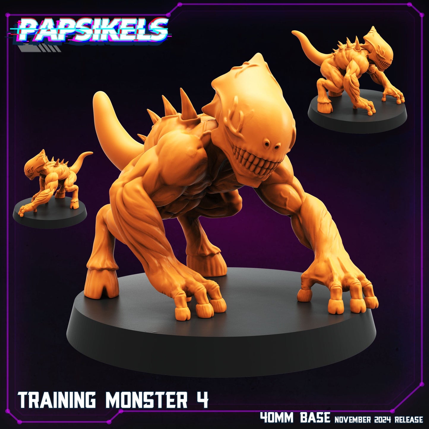 3D Printed Papsikels Training Monster Nov 2024 Cyberpunk 28mm 32mm - 3D Printing Boss 