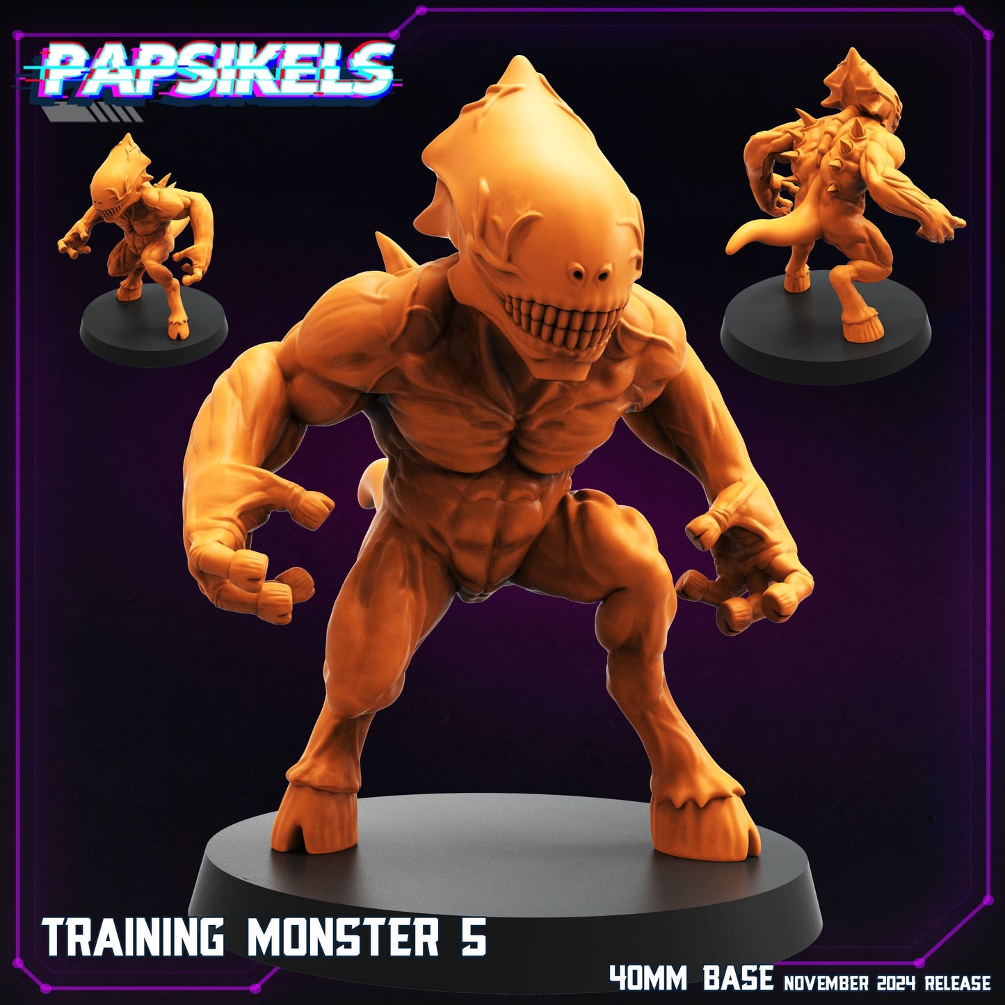 3D Printed Papsikels Training Monster Nov 2024 Cyberpunk 28mm 32mm - 3D Printing Boss 