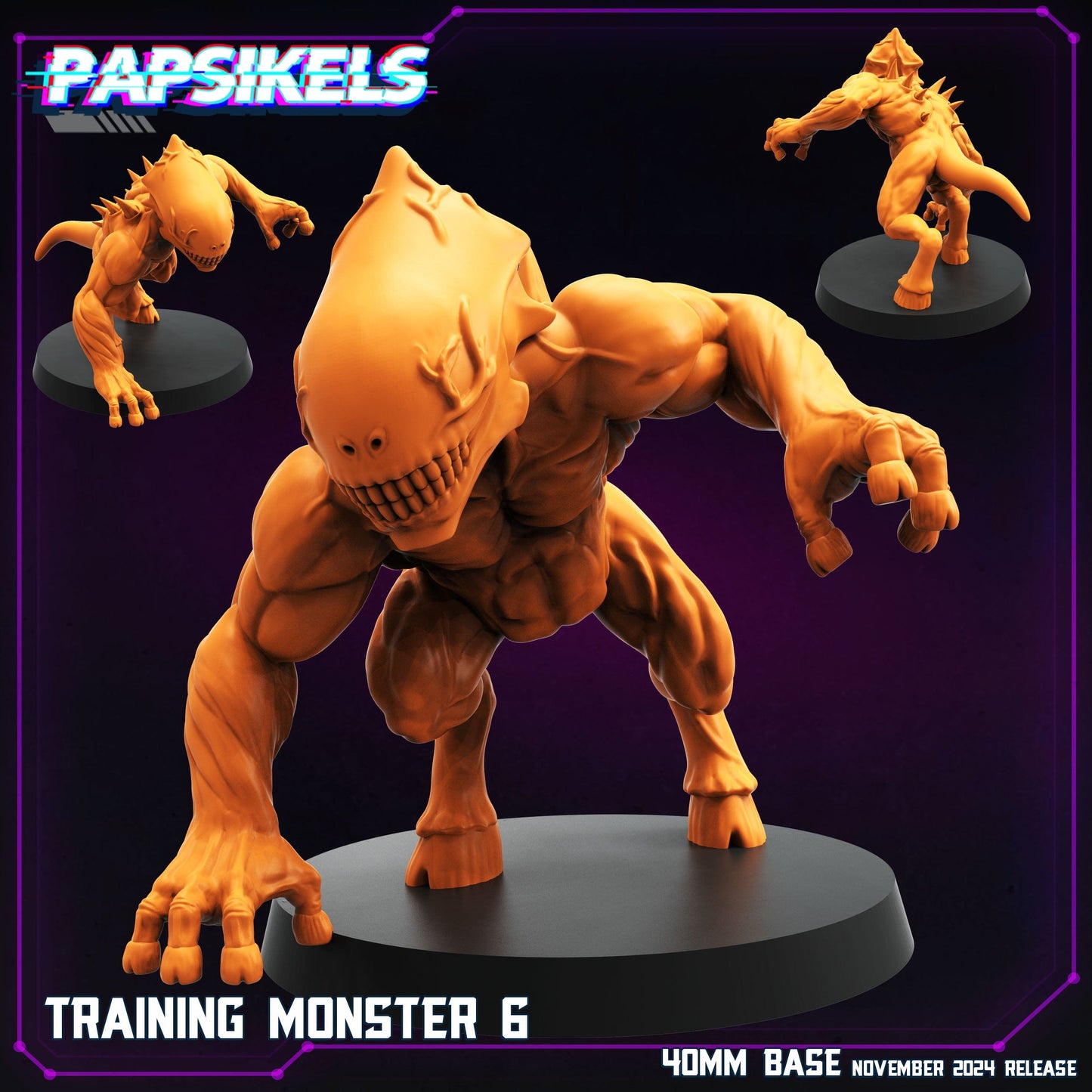 3D Printed Papsikels Training Monster Nov 2024 Cyberpunk 28mm 32mm - 3D Printing Boss 