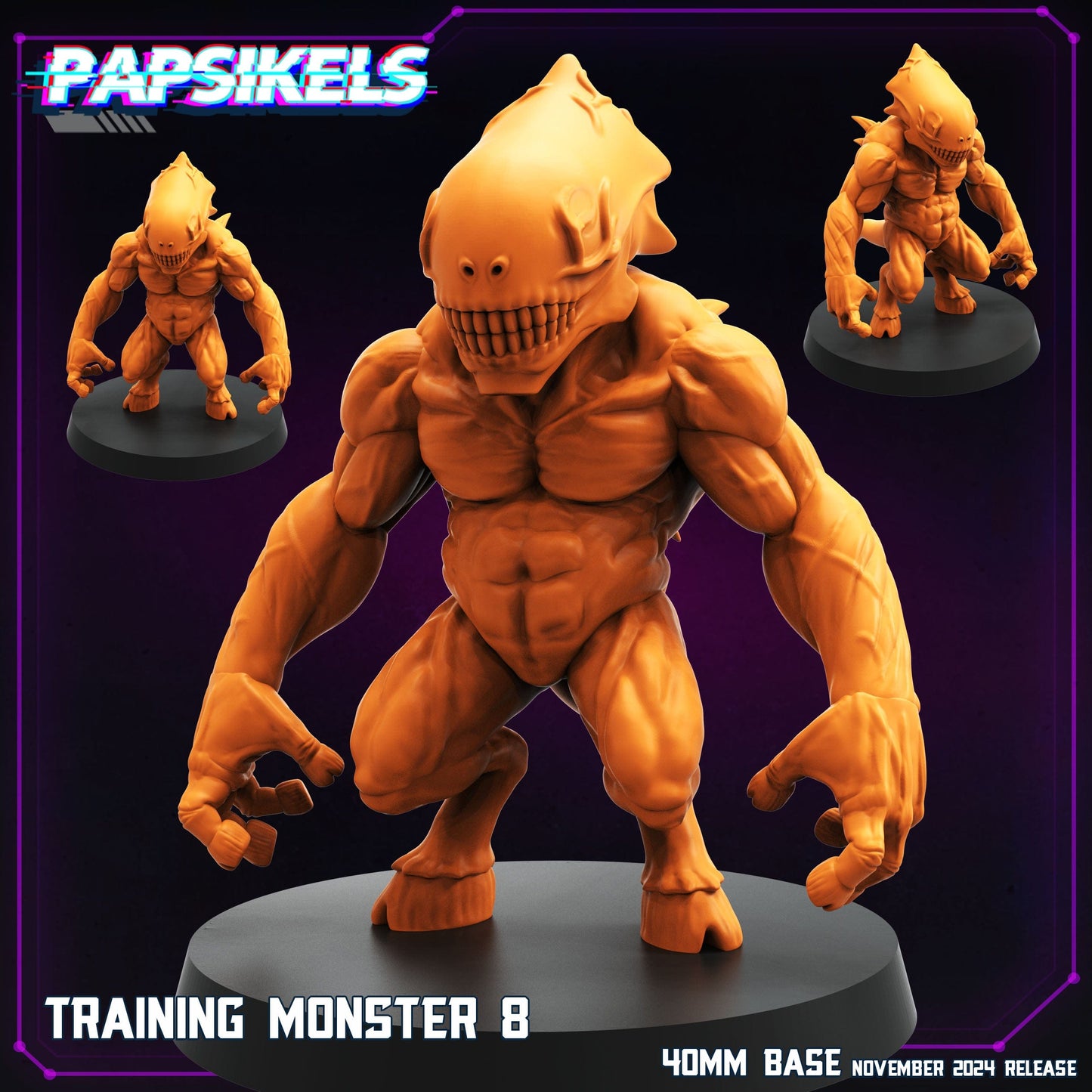 3D Printed Papsikels Training Monster Nov 2024 Cyberpunk 28mm 32mm - 3D Printing Boss 