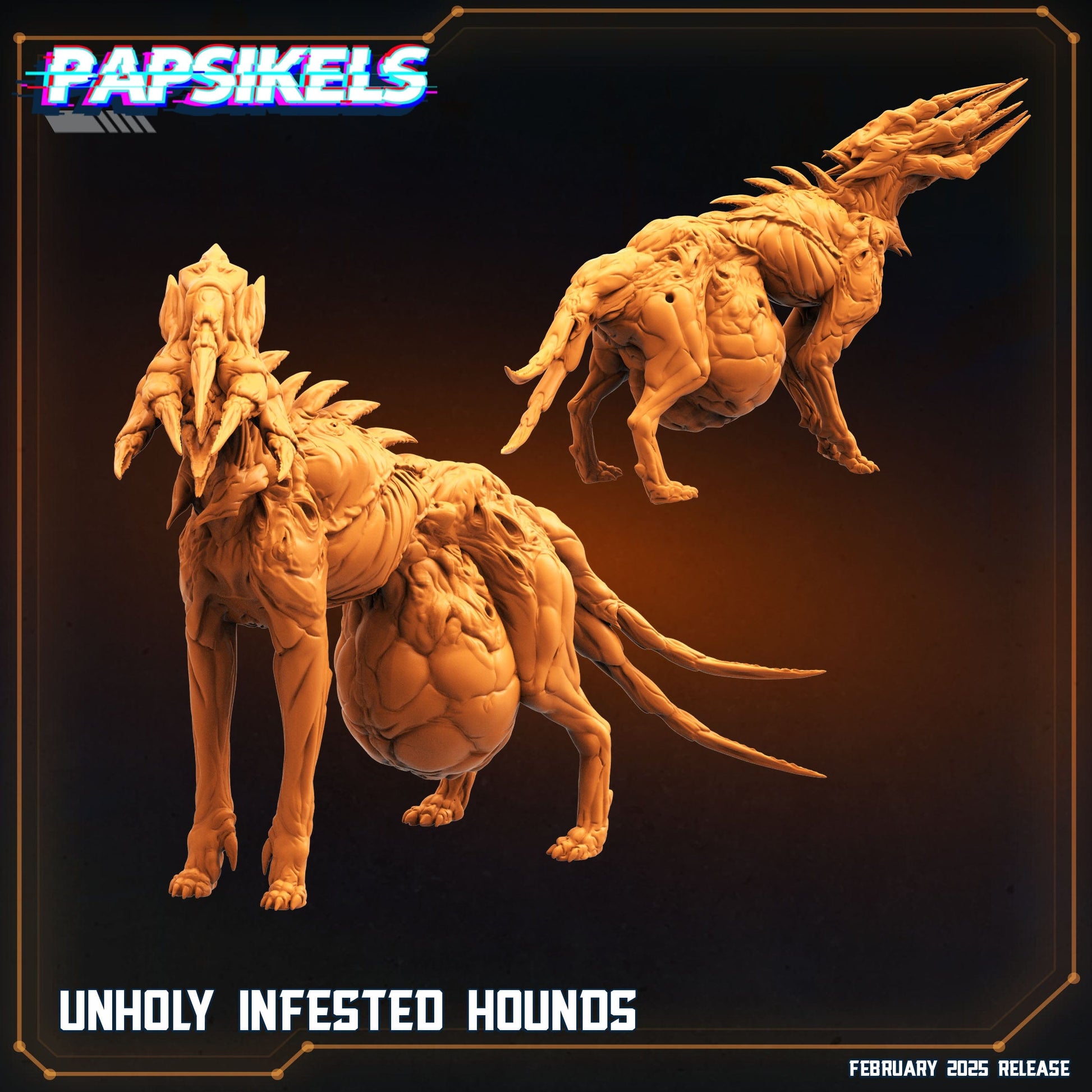 3D Printed Papsikels Unholy Infested Hounds 28mm 32mm - 3D Printing Boss 