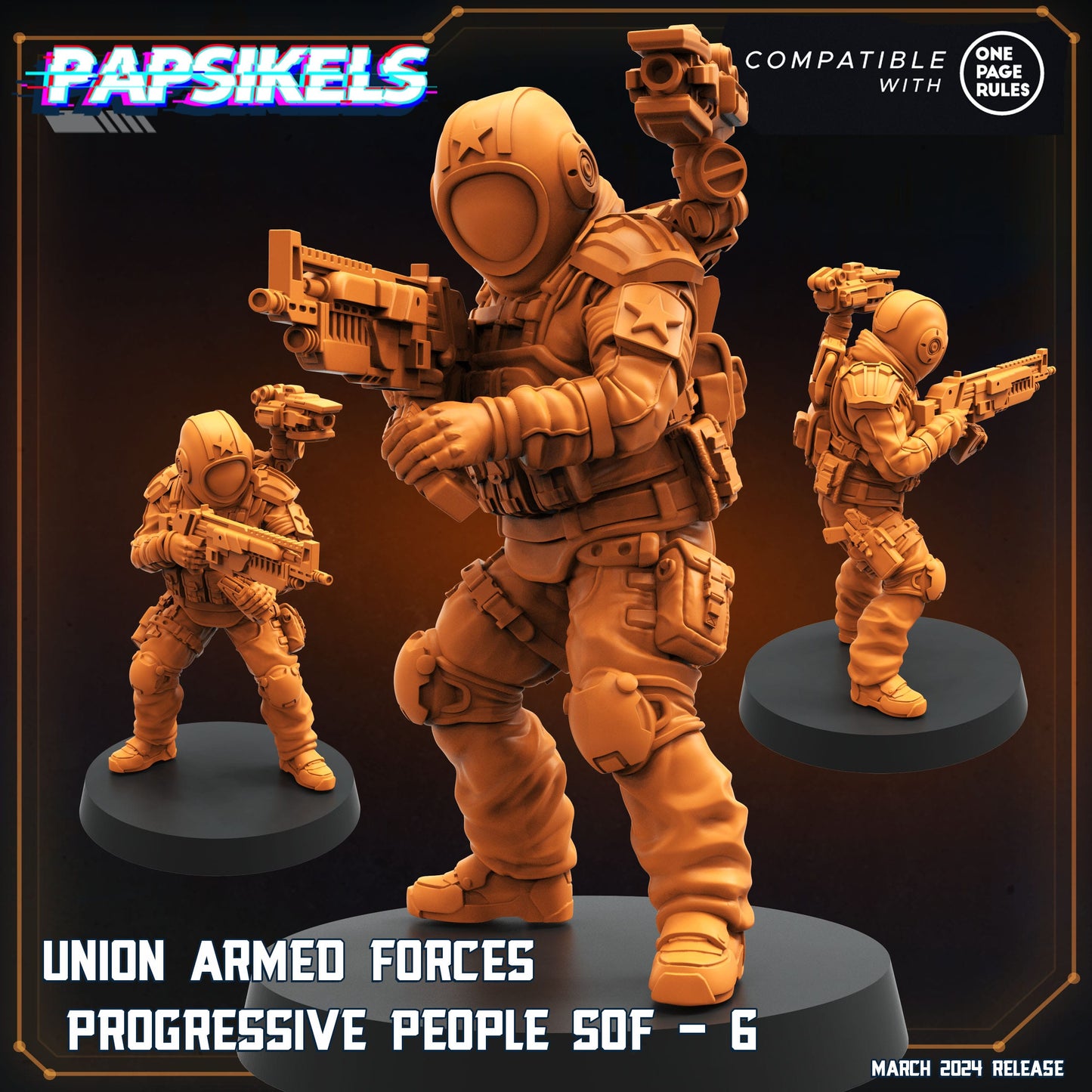3D Printed Papsikels Union Armed Forces Progressive People Set 28mm 32mm - 3D Printing Boss 