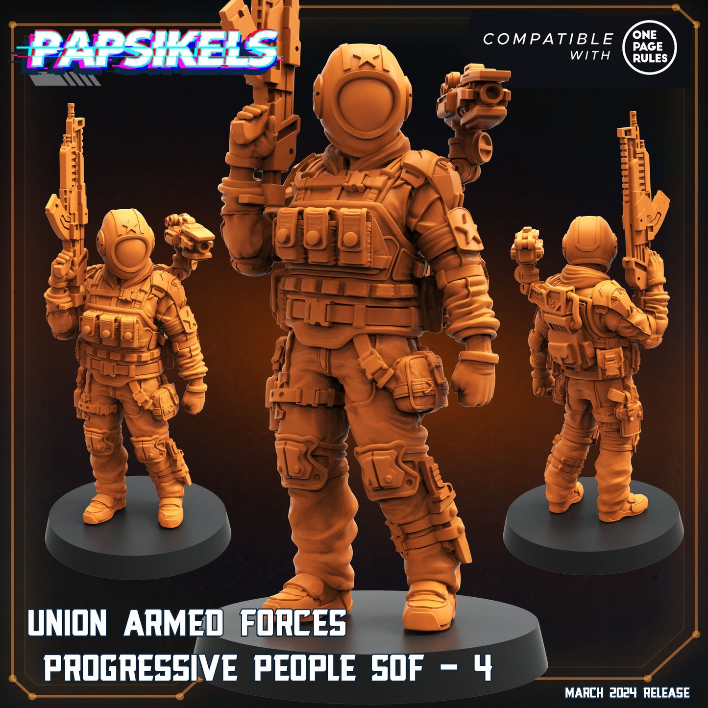 3D Printed Papsikels Union Armed Forces Progressive People Set 28mm 32mm - 3D Printing Boss 