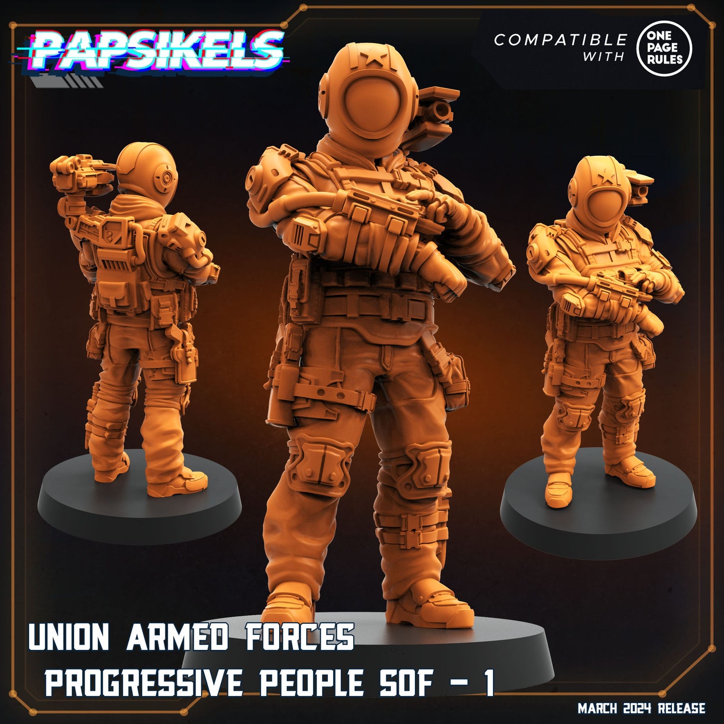 3D Printed Papsikels Union Armed Forces Progressive People Set 28mm 32mm - 3D Printing Boss 