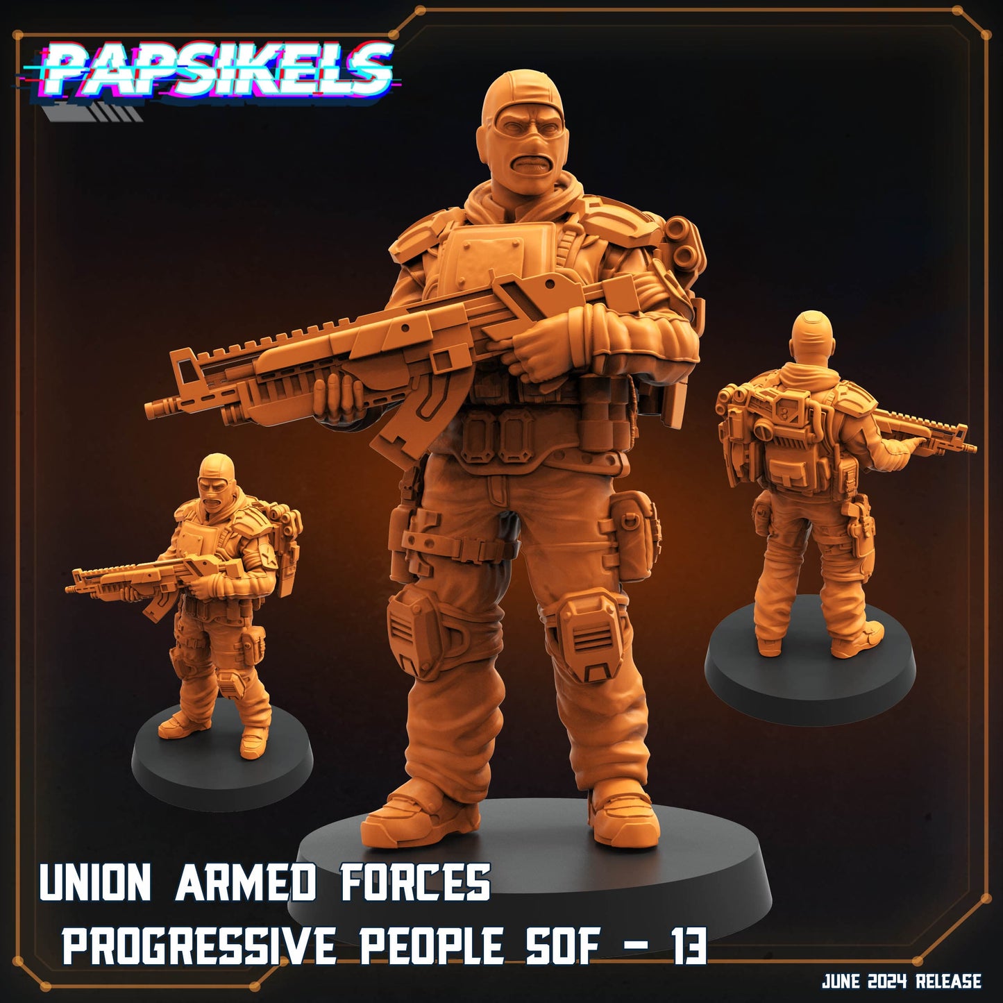 3D Printed Papsikels Union Armed Forces Progressive People Sof 13 JUNE 2024 SCIFI 28mm 32mm - 3D Printing Boss 