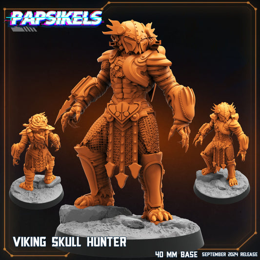 3D Printed Papsikels Viking Skull Hunter SEPTEMBER 2024 SCIFI 28mm 32mm - 3D Printing Boss 