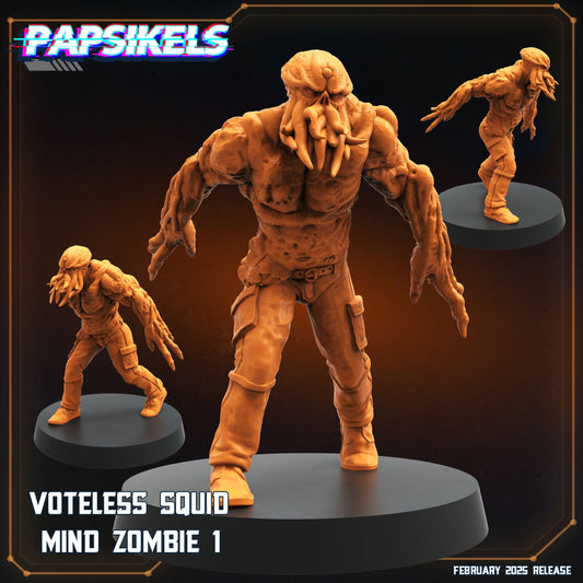 3D Printed Papsikels Voteless Squid Mind Zombie Set February 2025 Scifi 28mm 32mm - 3D Printing Boss 