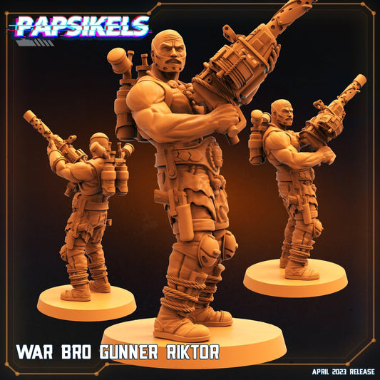 3D Printed Papsikels - War Bro Gunner Riktor - 28mm 32mm - 3D Printing Boss 