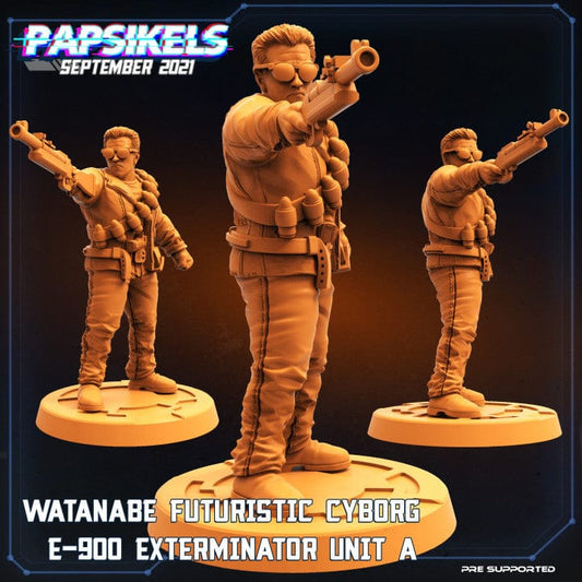 3D Printed Papsikels Watanabe Futuristic Cyborg E900 Exterminator Unit A Skull Hunters 2 The Exterminators 28mm 32mm - 3D Printing Boss 