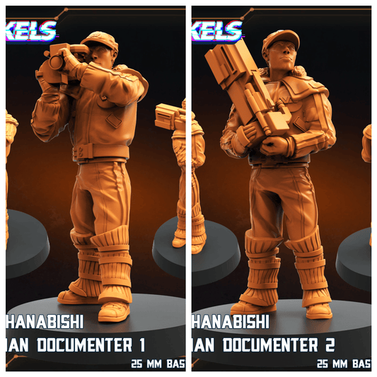 3D Printed Papsikels Wayland Hanabishi Cameraman Documenter Set SEPTEMBER 2024 SCIFI 28mm 32mm - 3D Printing Boss 