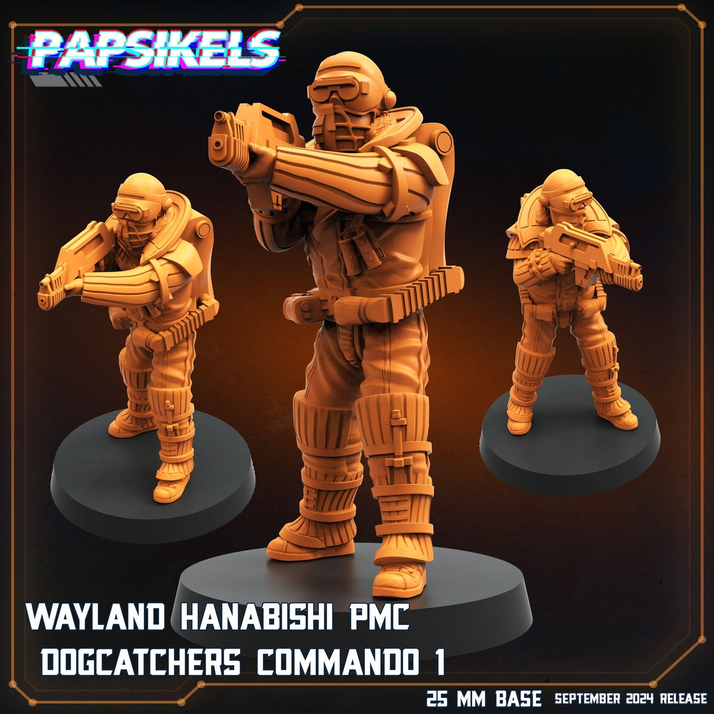 3D Printed Papsikels Wayland Hanabishi Pmc Dogcatcher Commandos Set SEPTEMBER 2024 SCIFI 28mm 32mm - 3D Printing Boss 