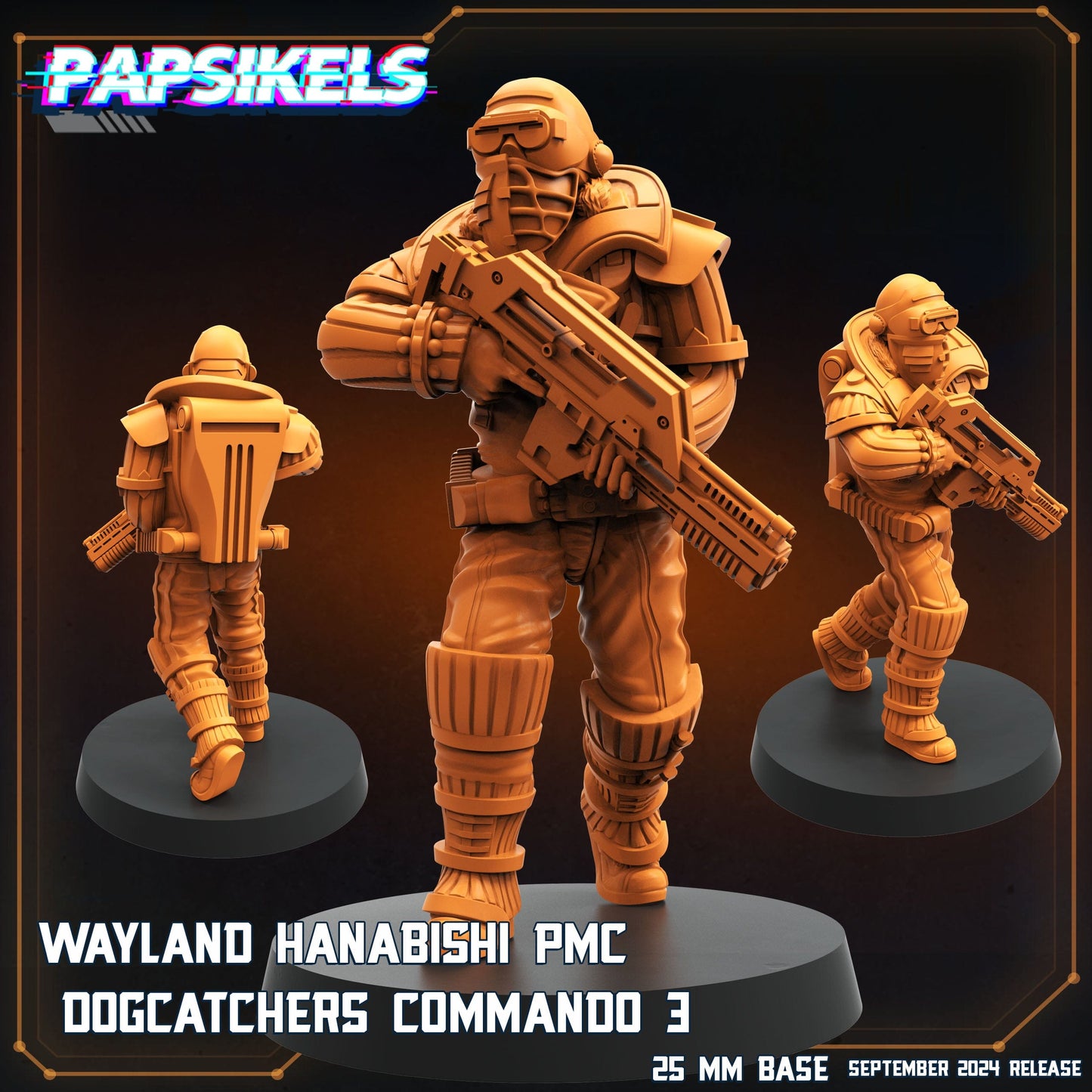 3D Printed Papsikels Wayland Hanabishi Pmc Dogcatcher Commandos Set SEPTEMBER 2024 SCIFI 28mm 32mm - 3D Printing Boss 