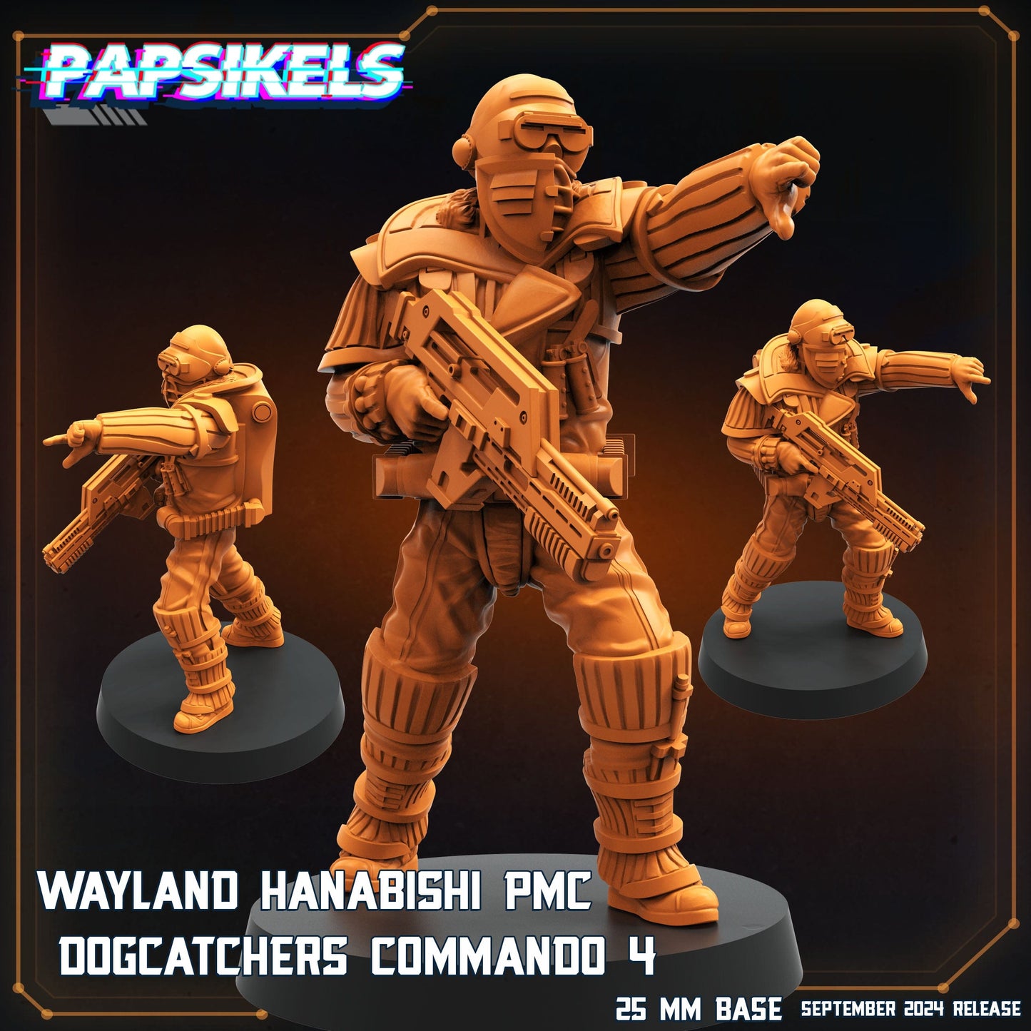 3D Printed Papsikels Wayland Hanabishi Pmc Dogcatcher Commandos Set SEPTEMBER 2024 SCIFI 28mm 32mm - 3D Printing Boss 