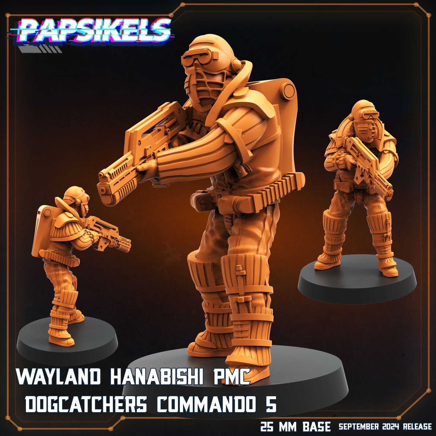 3D Printed Papsikels Wayland Hanabishi Pmc Dogcatcher Commandos Set SEPTEMBER 2024 SCIFI 28mm 32mm - 3D Printing Boss 