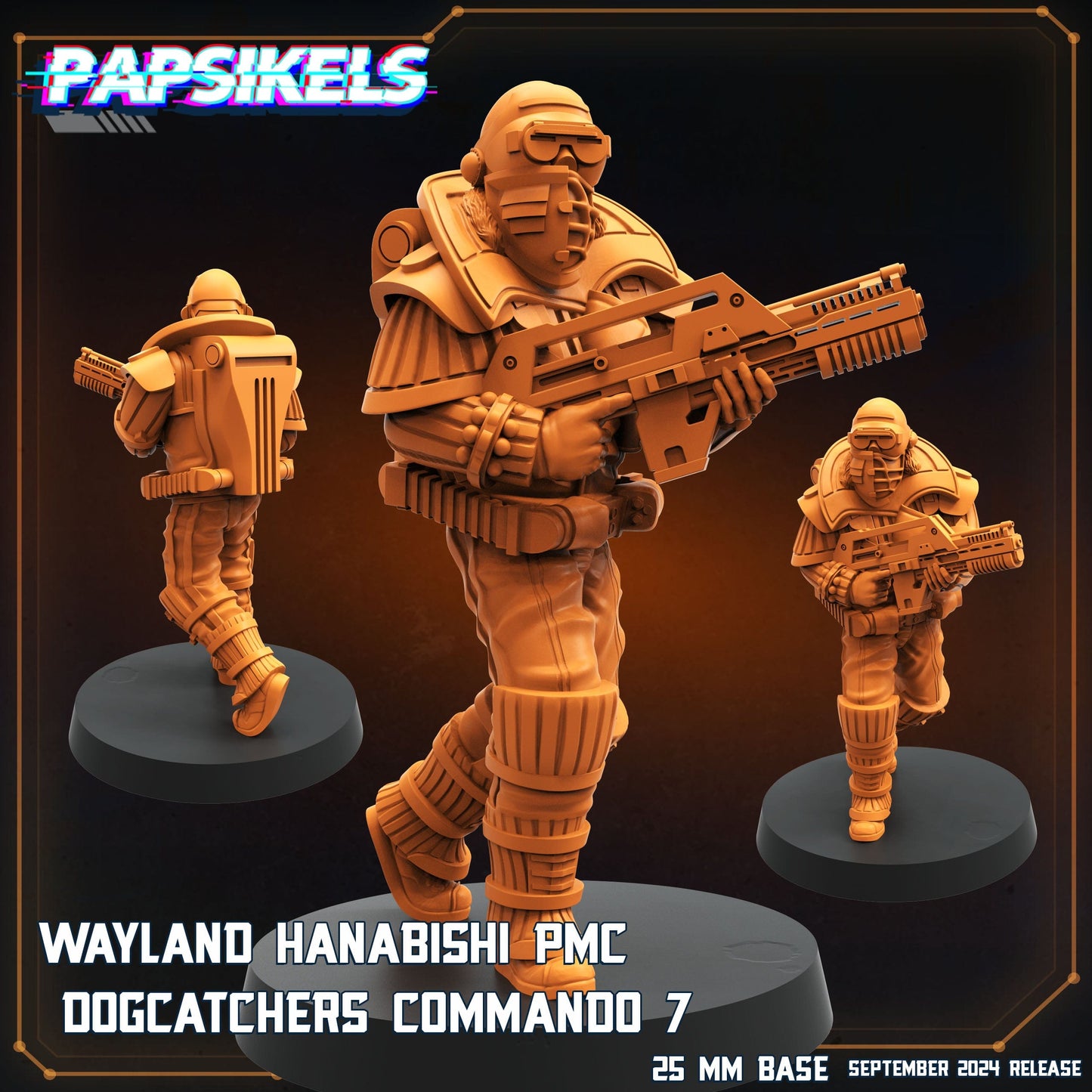 3D Printed Papsikels Wayland Hanabishi Pmc Dogcatcher Commandos Set SEPTEMBER 2024 SCIFI 28mm 32mm - 3D Printing Boss 