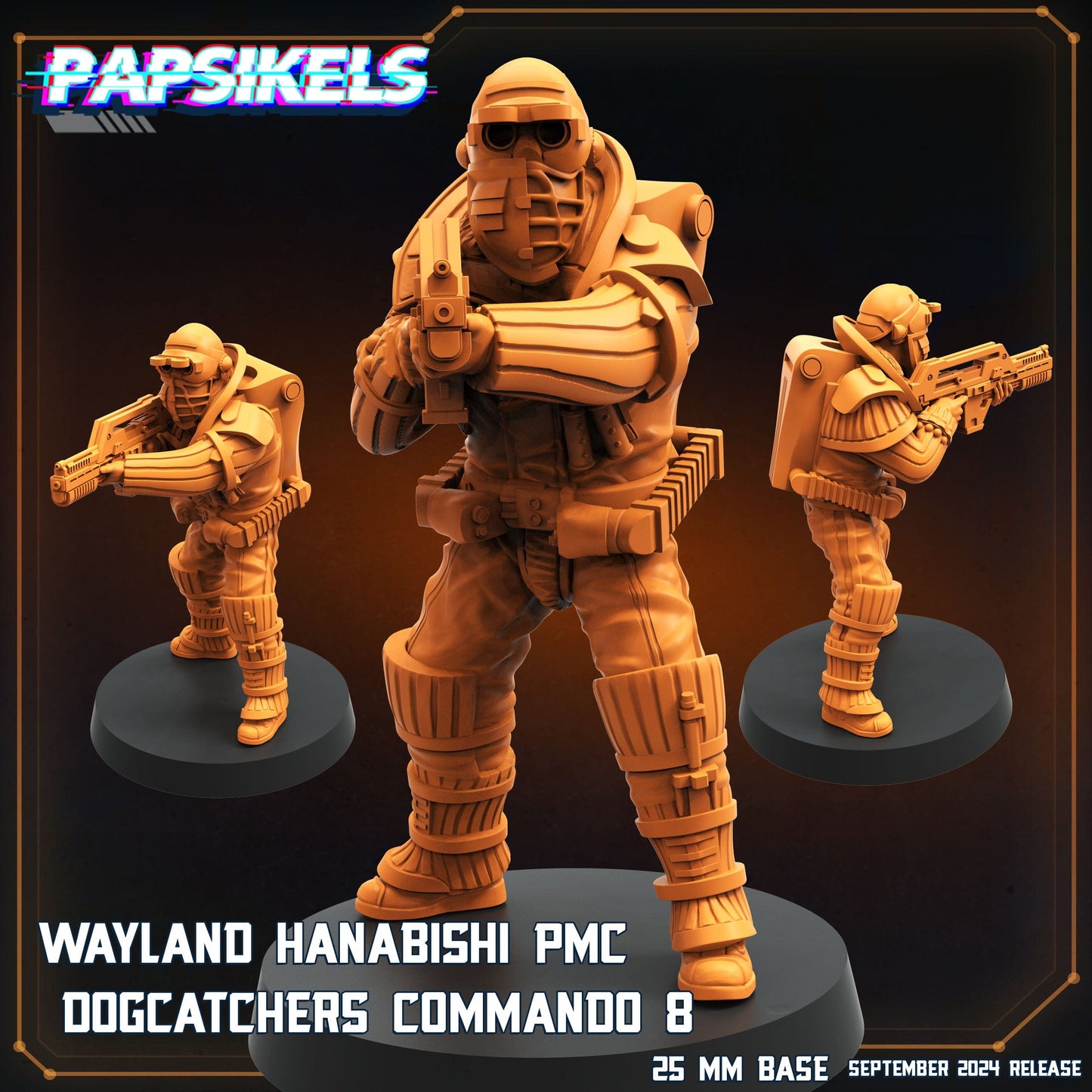 3D Printed Papsikels Wayland Hanabishi Pmc Dogcatcher Commandos Set SEPTEMBER 2024 SCIFI 28mm 32mm - 3D Printing Boss 