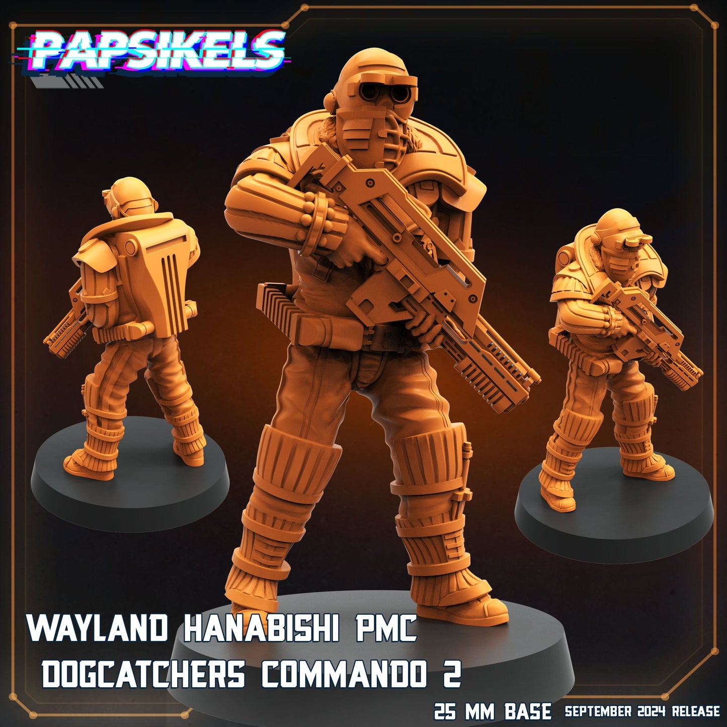 3D Printed Papsikels Wayland Hanabishi Pmc Dogcatcher Commandos Set SEPTEMBER 2024 SCIFI 28mm 32mm - 3D Printing Boss 